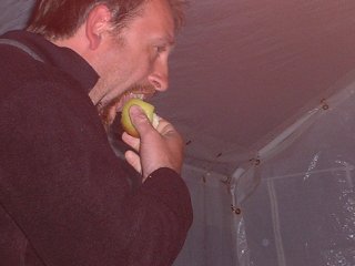 Passing the apple!